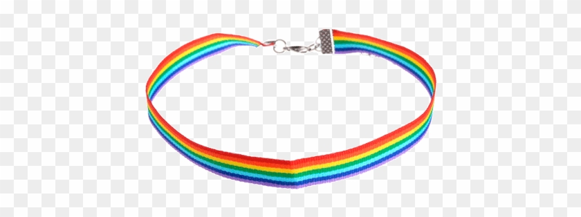 Itgirl Shop Rainbow Thick Choker Aesthetic Apparel, - Rainbow Chokers #646029