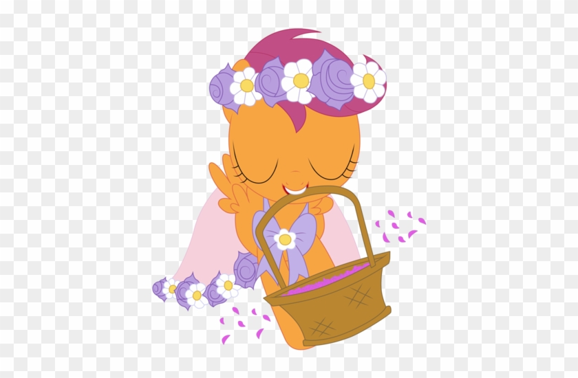 Flower Girl Scootaloo By Amana07 - Cartoon #646918