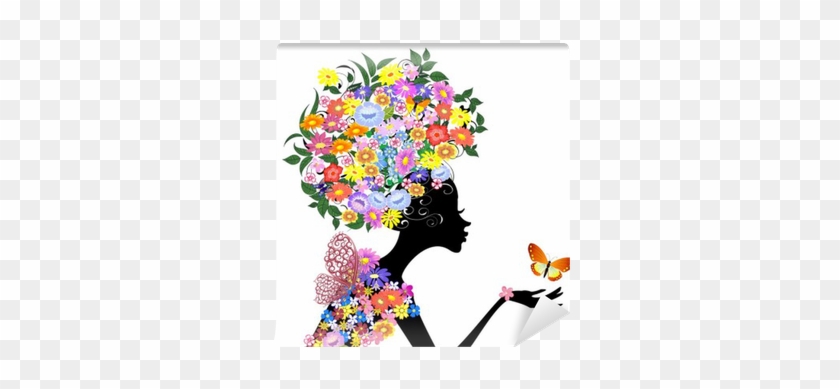 Flower Girl In Profile With A Butterfly Wall Mural - Sov31 Xperia Z4 エクスペリア ドコモ Au エーユー #647036