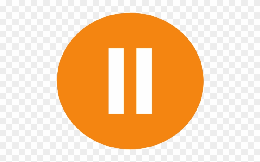 Pause Sign Icon - Fb Icon Png Orange #648420