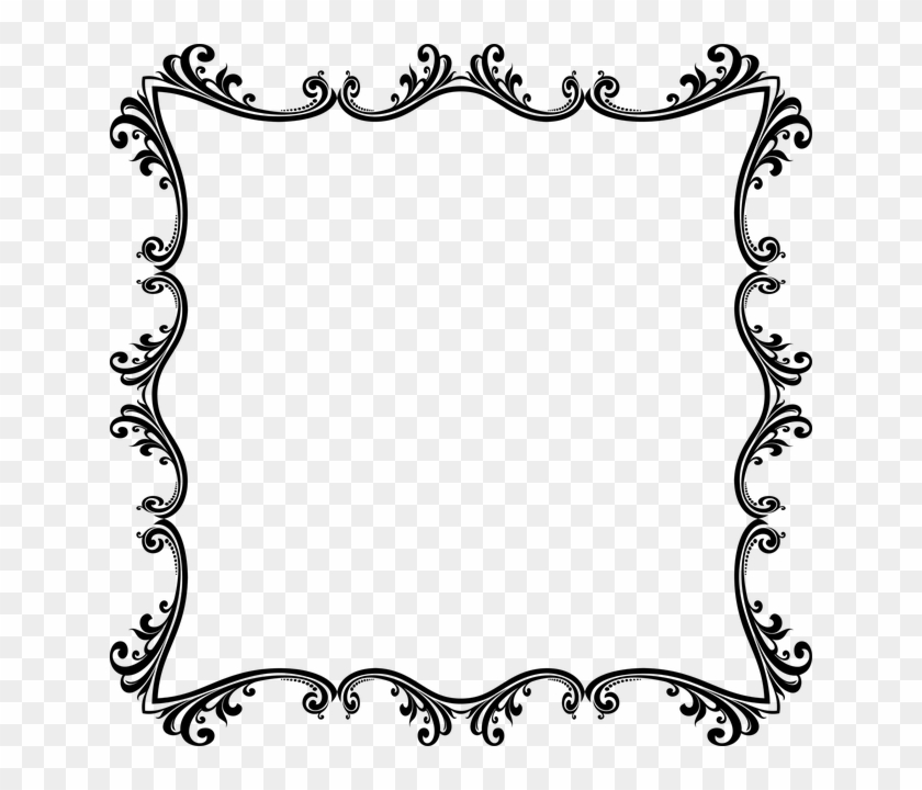 Free Picture - Black Border Transparent Background #648887