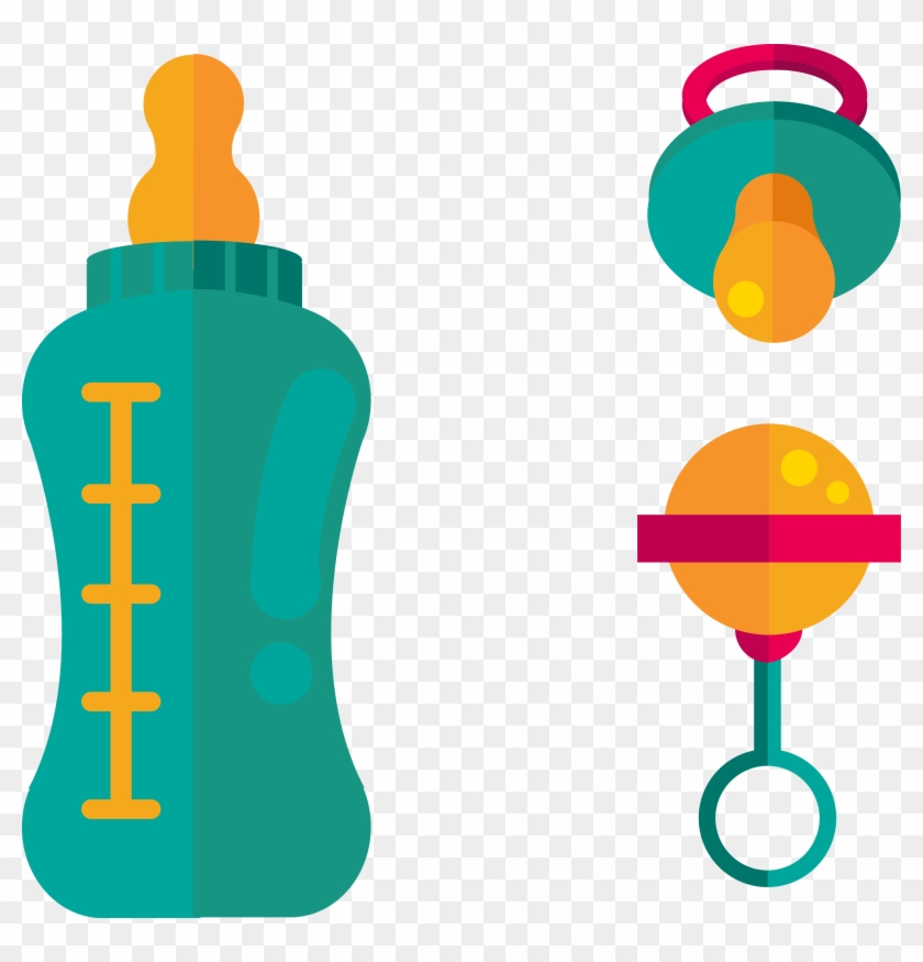 Infant Baby Bottle Pacifier Euclidean Vector - Biberon Vector #648998