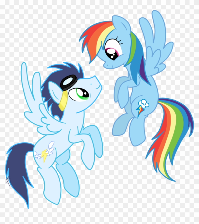 My Little Pony Rainbow Dash And Soarin Kiss - Rainbow Dash X Soarin #649250