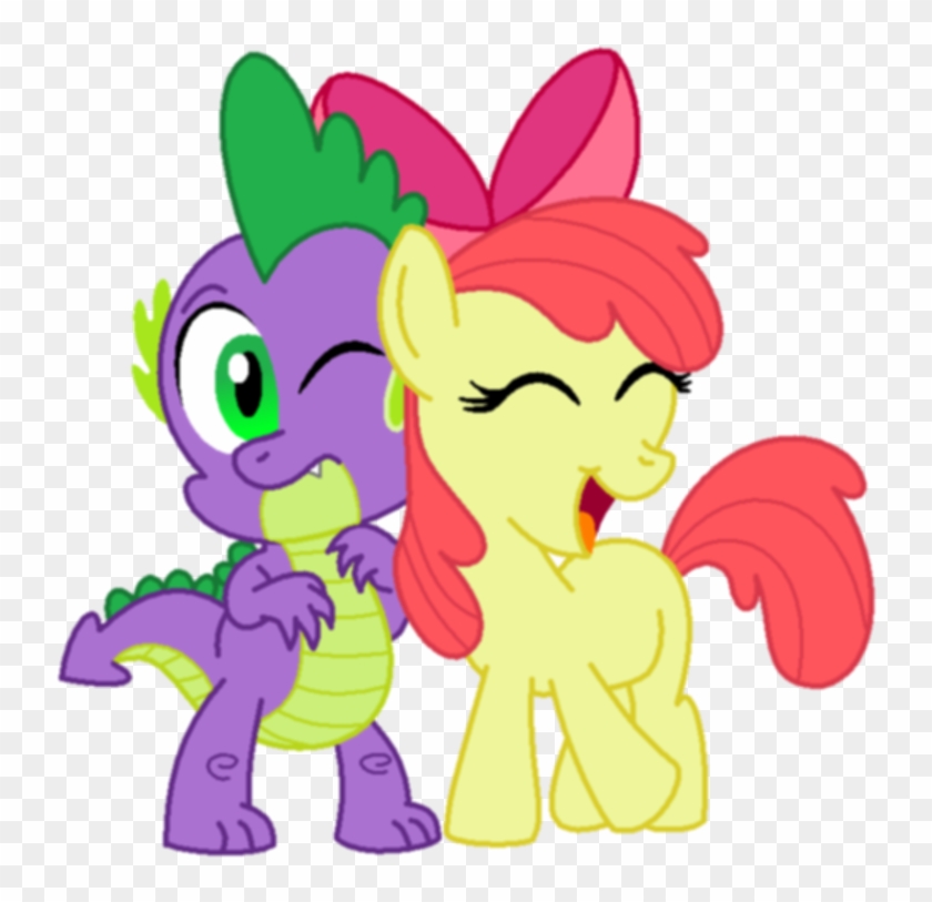 Spike And Applebloom By Aleximusprime - Mlp Apple Bloom X Spike #649444