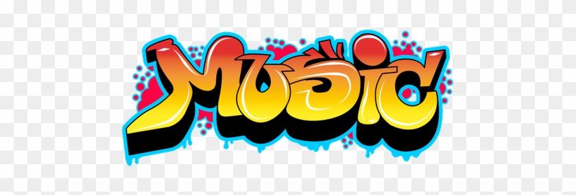 Graffiti Drawing Music Hip Hop - Word Music In Graffiti #649863