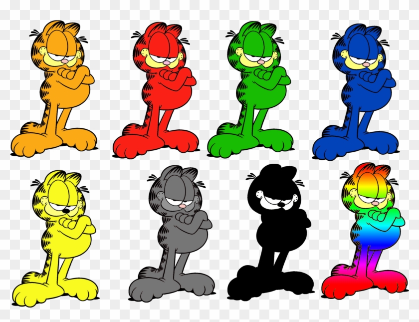 Three Follow The Basic Rgb Spectrum, One Is Based On - Garfield Odie And Nermal #649881