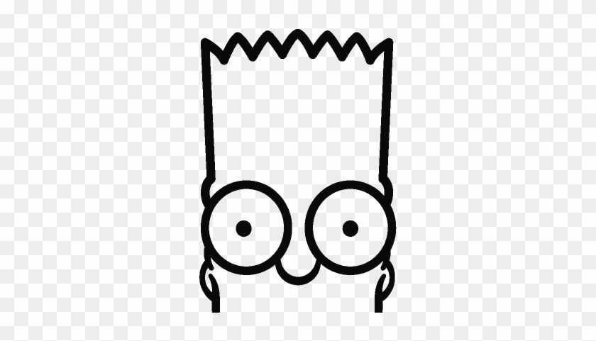 Sticker Visage De Bart Simpson - Colouring Page Bart Simpson #650417