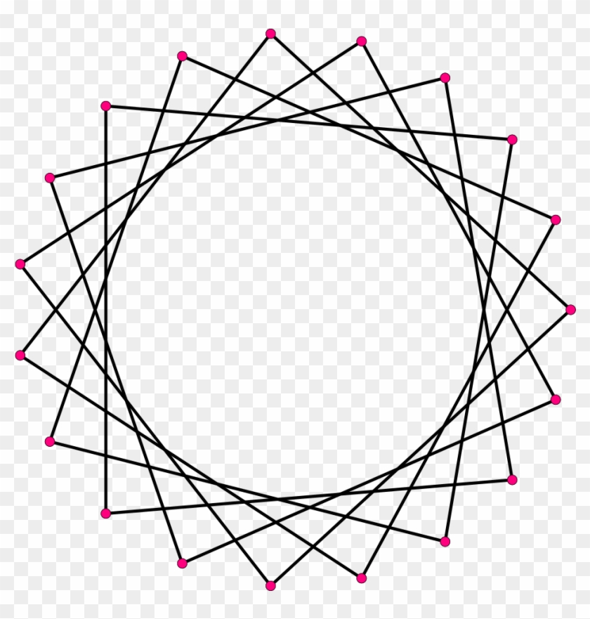 Regular Star Polygon 19-5 - Polygon With 30 Sides #650531