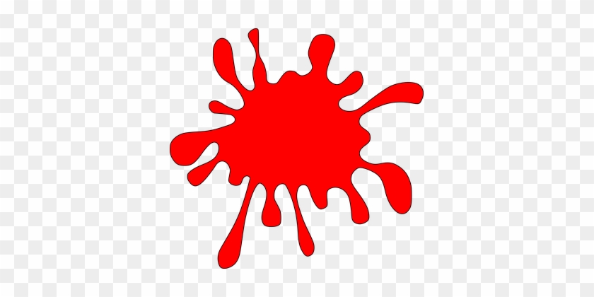 Red Paint Ink Splatter Splash Colour Drop - Red Clipart #650555