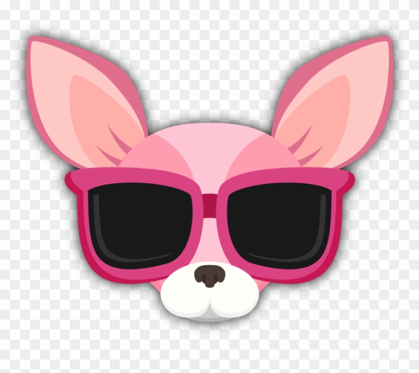 Pink Valentine's Chihuahua Emoji Stickers On The App - Chihuahua #650657