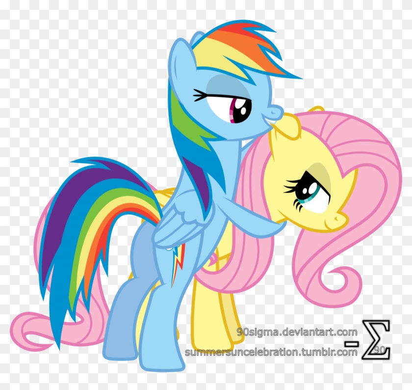 My Little Pony Fluttershy And Rainbow Dash Love - Rainbow Dash X Fluttershy #650721