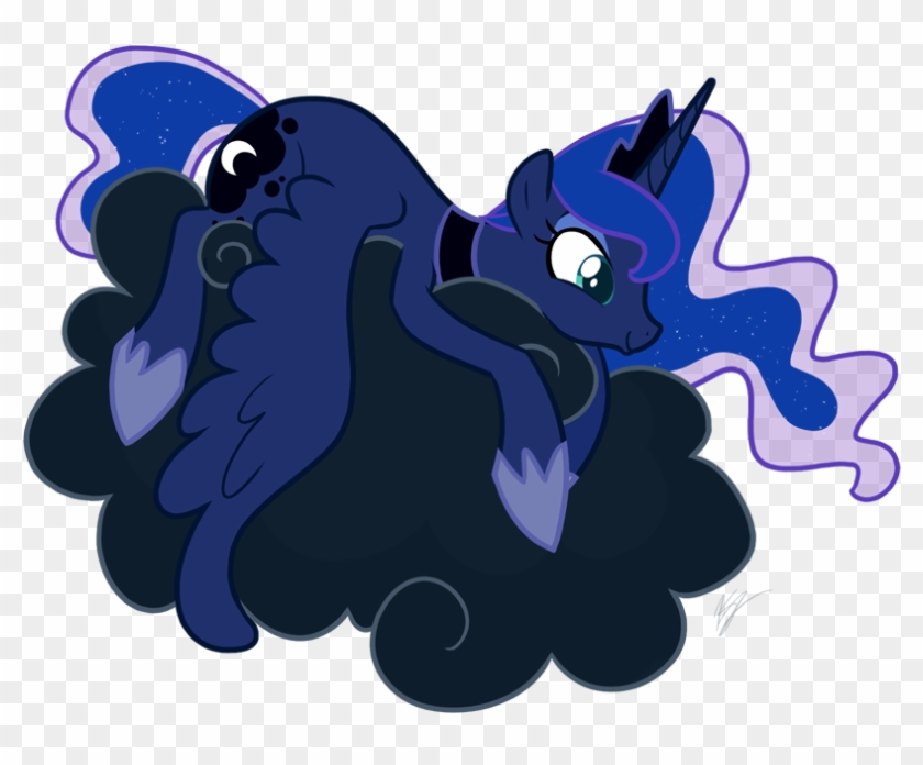 Luna Chilling On A Cloud By Egophiliac - Luna Mlp On A Cloud #650938