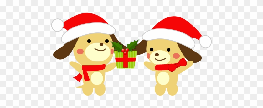 Xmas Dog Clipart02 - クリスマス イラスト 犬 #651042