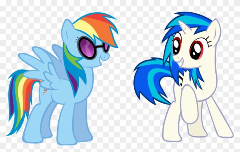 Picture - Vinyl And Rainbow Dash #651076
