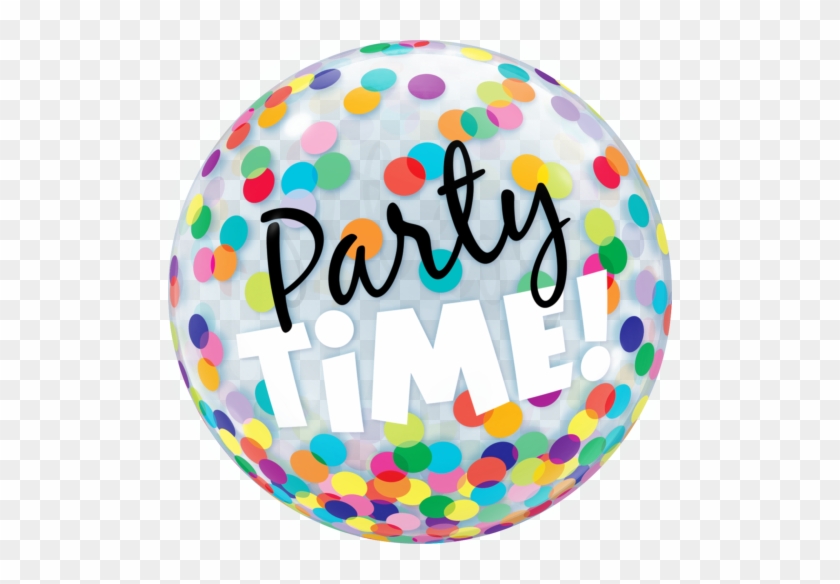 Party Time Dots Bubble Balloon 1pc - Party Time Bubble Balloon #652619