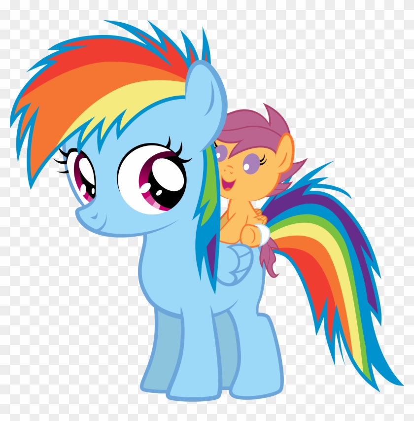 Technicallylegal Baby Scootaloo And Filly Rainbow Dash - My Little Pony Rainbow Dash Baby #652899