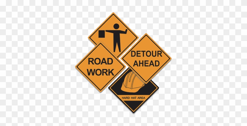 Under Construction Signs - Road Construction Detour Sign #653422