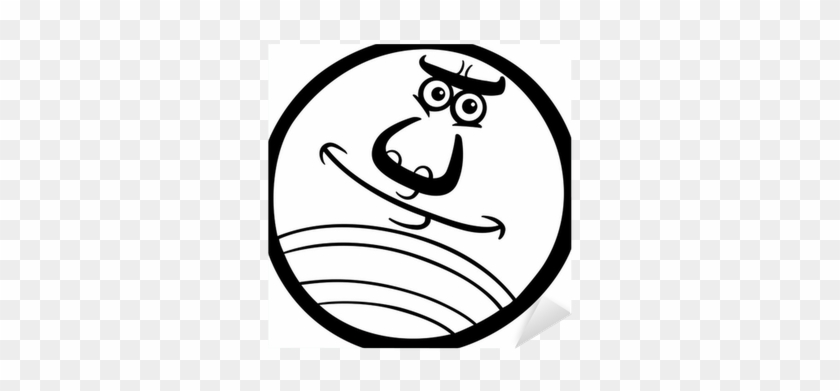 Neptune Planet Cartoon Coloring Page Sticker • Pixers® - Neptune #653547
