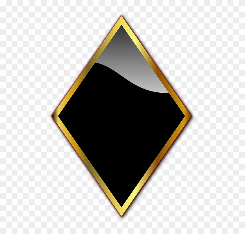 Black Glossy Diamond Clip Art At Clker - Losange Png #653616