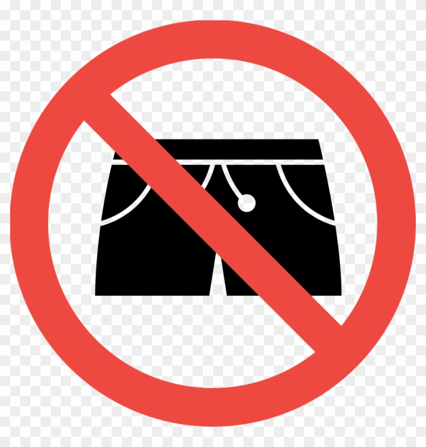 Safety Sign Cliparts 24, Buy Clip Art - Short De Bain Interdit #654376