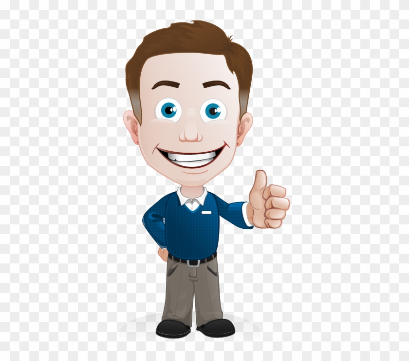 Chris Cartoon Thumbs Up - Cartoon #655109