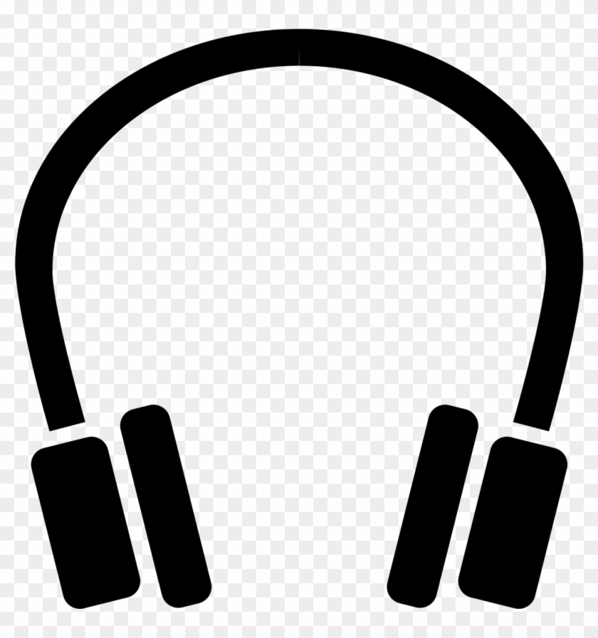 / P - Kopfhörer Schwarz Weiß Clipart #655569