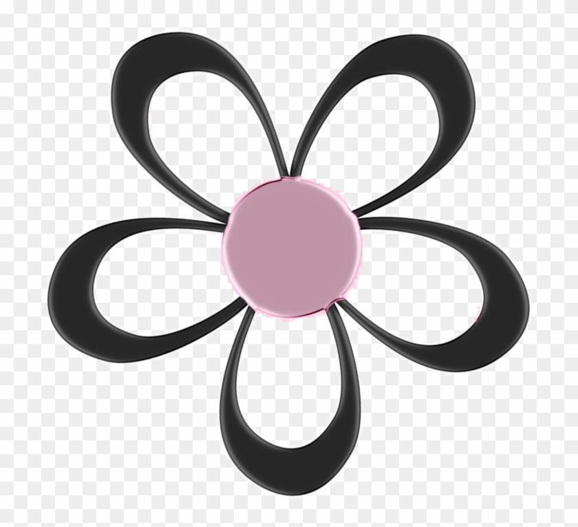 Black And Pink Flower Png By Princessdawn755 - Flower Png Black #656142