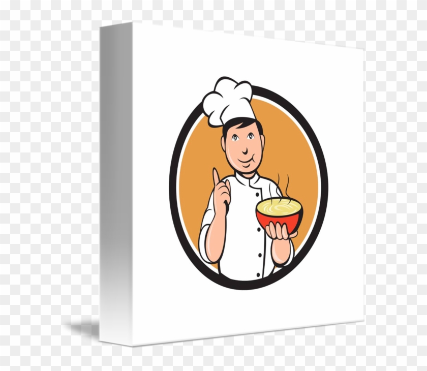 Cafepress Asian Chef Noodle Bowl Circle Cartoon Round #656374