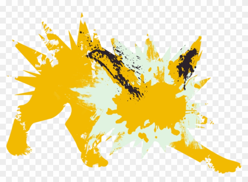 Jolteon Paint Splatter Graphics By Hollyshobbies On - Paint Splatter No Background #656697
