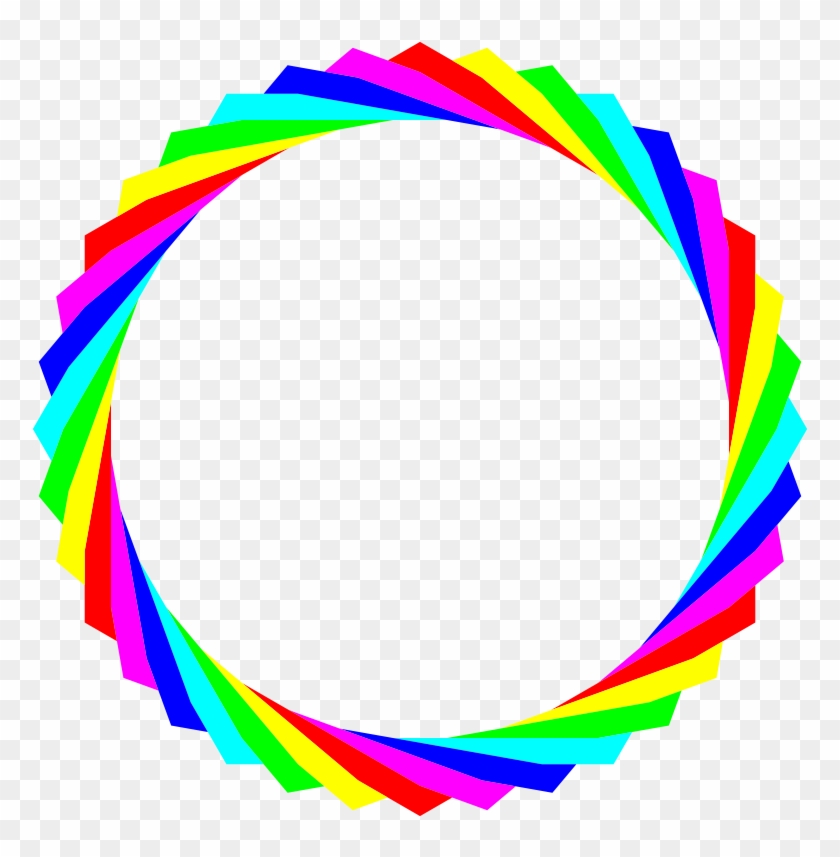 Free January 13 2012 6 Hexagons - Transparent Background Rainbow Circle #656781