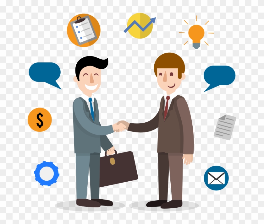 Businessperson Business To Business Service Cartoon - Businessperson Business To Business Service Cartoon #657091