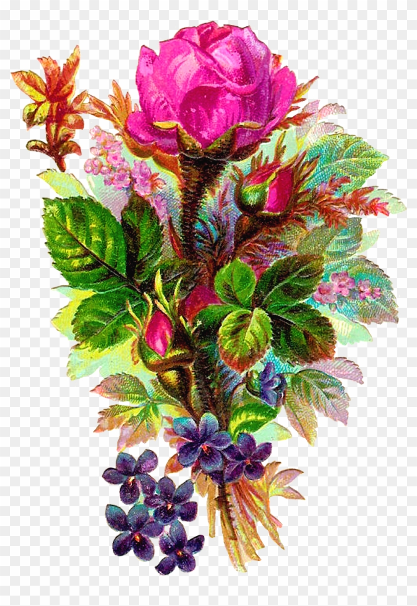 Pink Rose Flower Bouquet Digital Image I Created This - Pink Rose Flower Bouquet Digital Image I Created This #658018