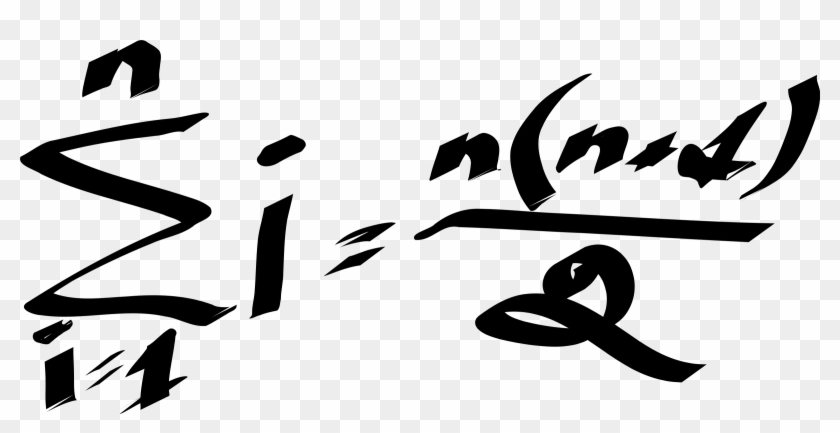 Gauss S Formula To Quickly Add Up All Numbers From - Handwritten Formula Png #658211