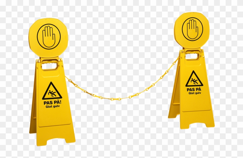 Signalsign With Text , Bottom Part - Gulvet Er Glat Skilte #658242