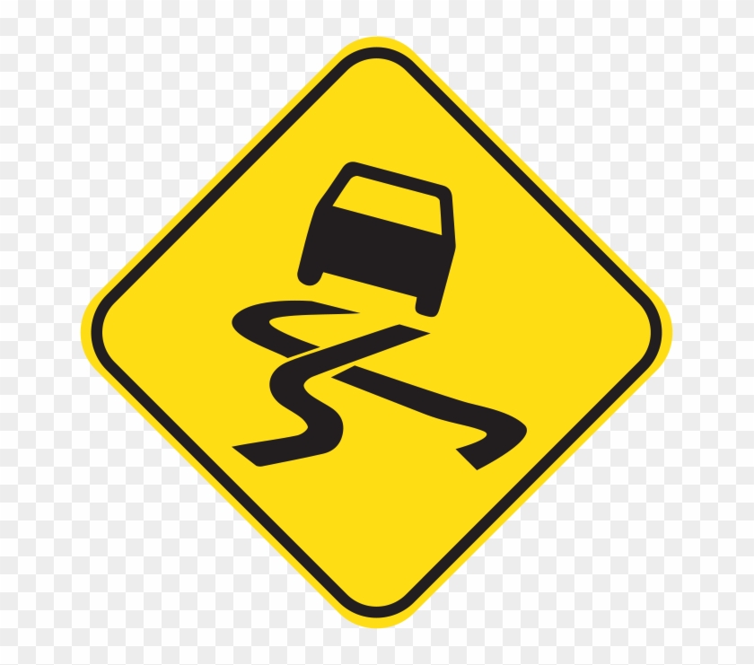 Slippery Road Sign - Slippery Road Sign #658295
