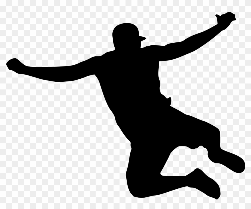 Silhouette Clip Art - Silhouette Jump #658342