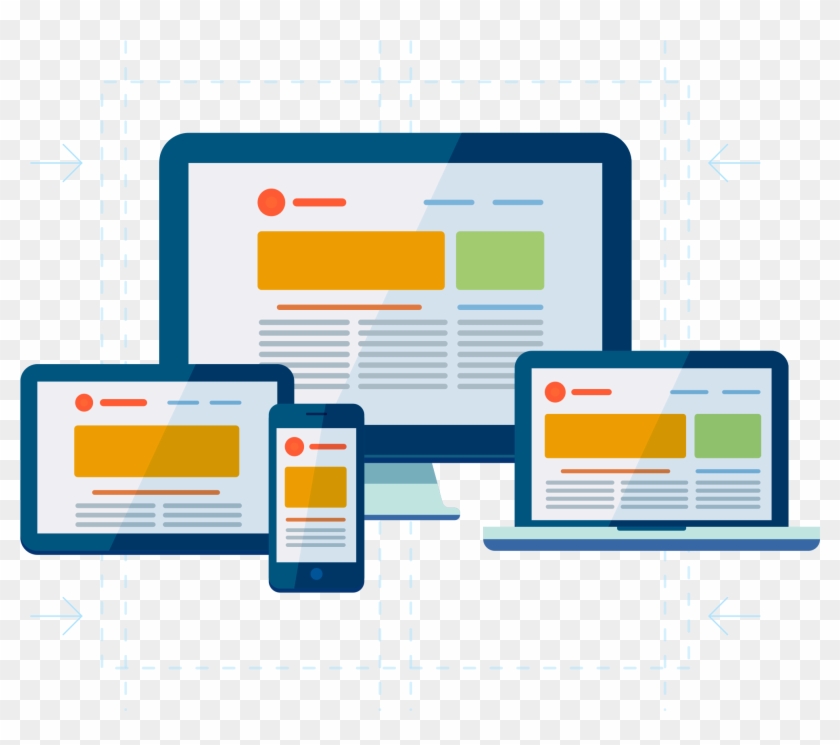 Devices, Mac, Pc, Phone, Responsive Design, Responsivity, - Responsive Website Icon Png #658477