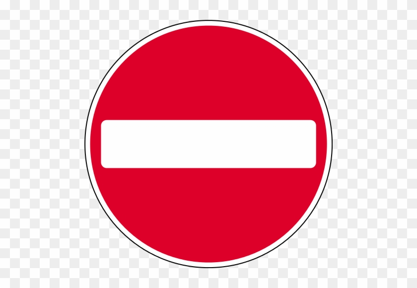 This Image Rendered As Png In Other Widths - Road Sign No Entry #662283