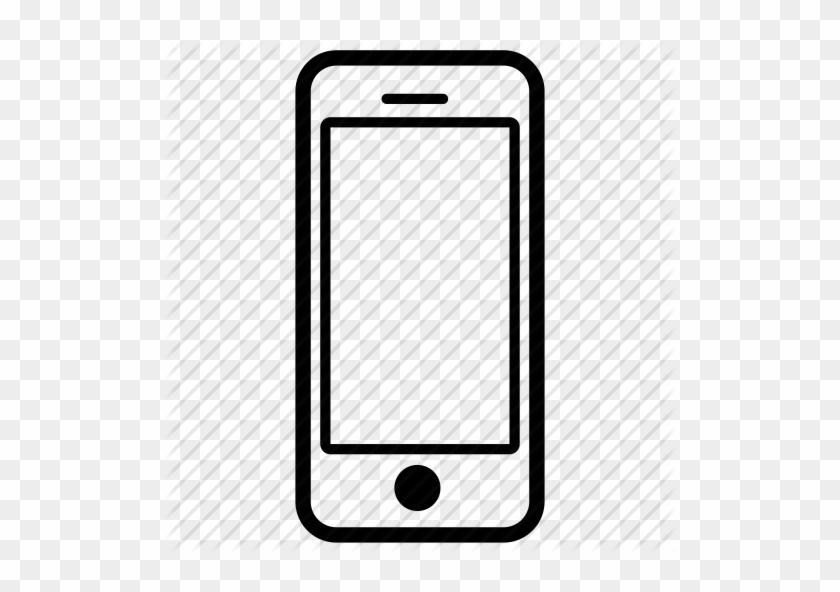 Iphone Black And White - Cell Phone Icon Png #664031