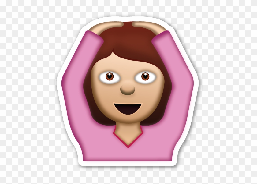 Face With Ok Gesture - Face With Ok Gesture Emoticon Emoji Pillow Case Cover #664379