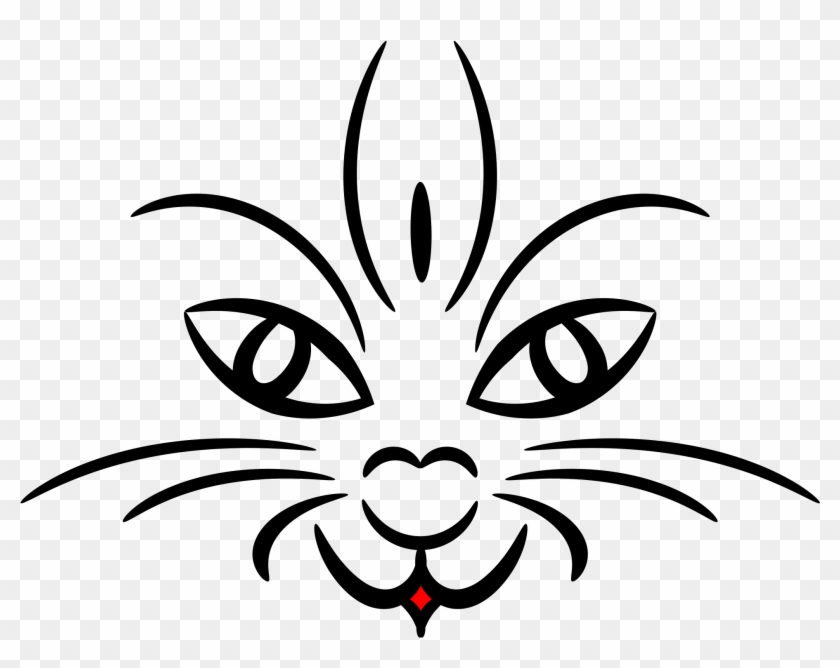 Big Image - Niedliches Katze Gesicht, Im Schwarzen, Im Weiß Grußkarte #665001