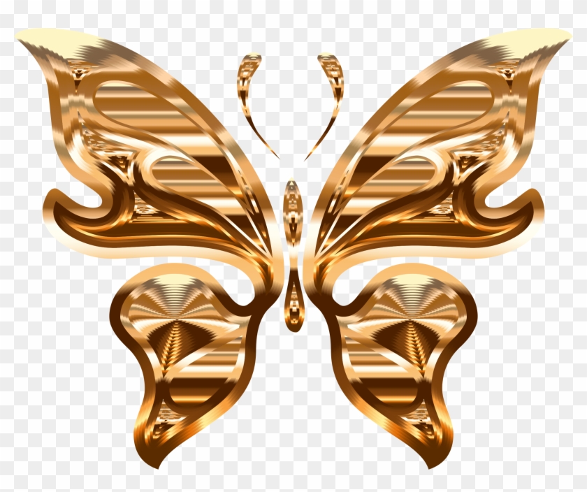 Butterfly 10 No Background - Metal Butterfly Transparent Background #665142