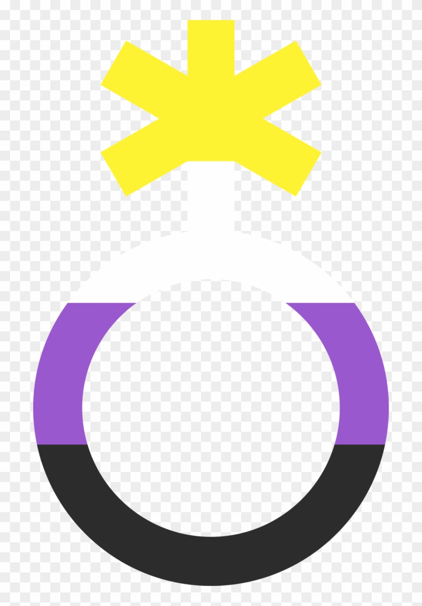 Nonbinary Symbol By Pride-flags - Non Binary Gender Symbol #665522