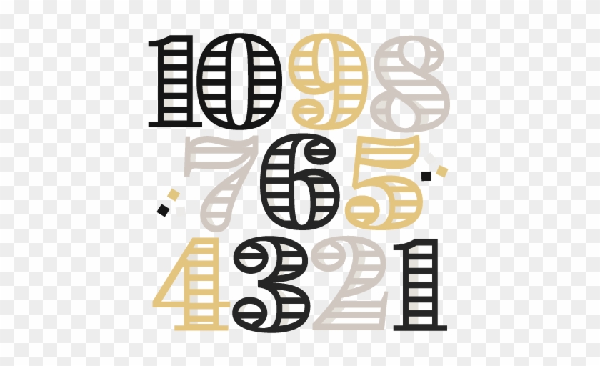 Svg New Year Clip Art - New Year Number Set #665846
