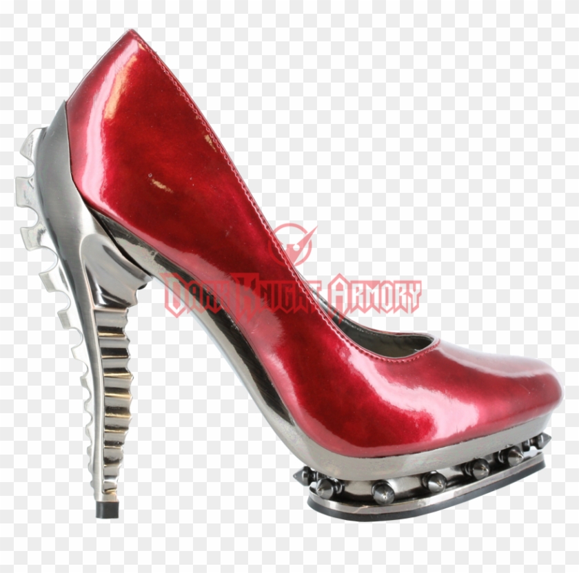 Hades Predator 5" Spine Bone Heel Burgundy Patent Platform #667300