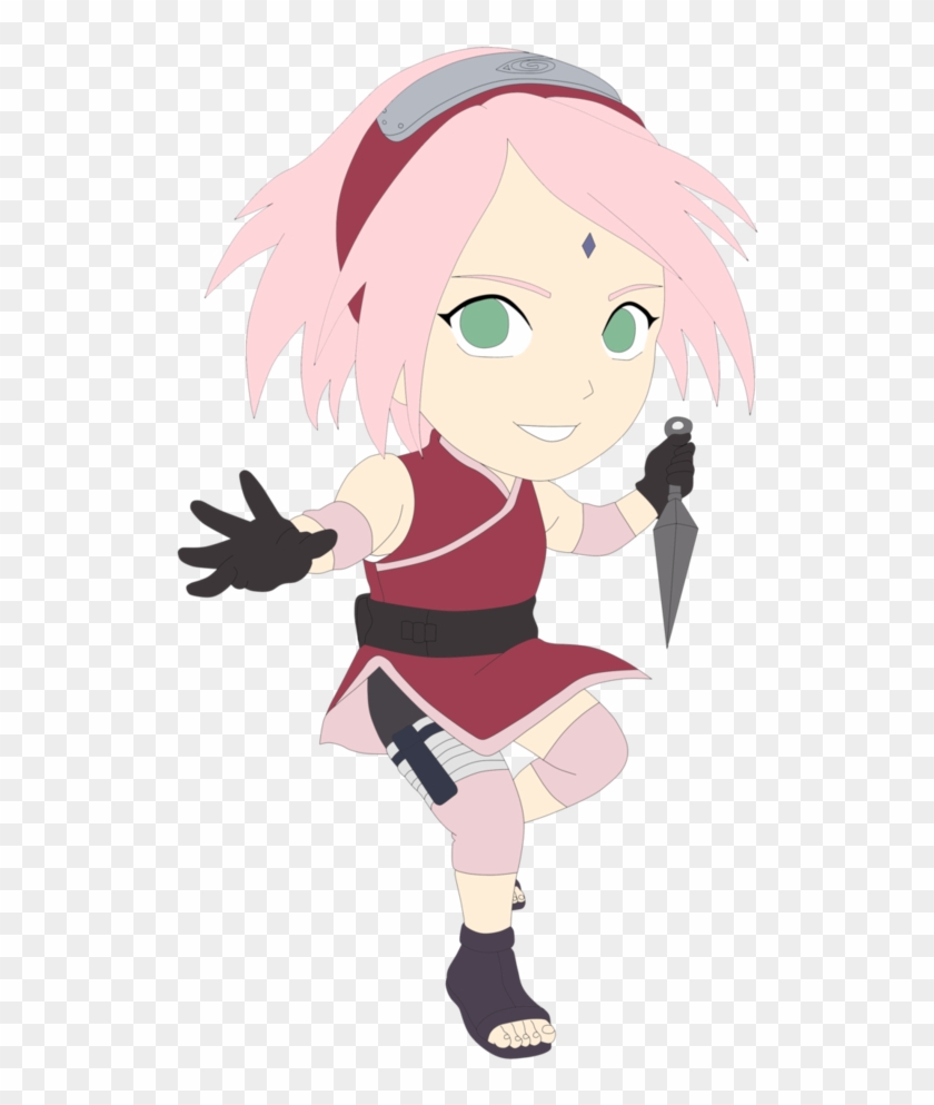 Chibi Sakura Haruno Line Art Colured By Twerk-jutsu - Sakura Chibi #667884