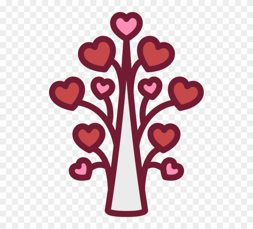 Hand Drawn Heart-shaped Pattern Tree - Heart #669356