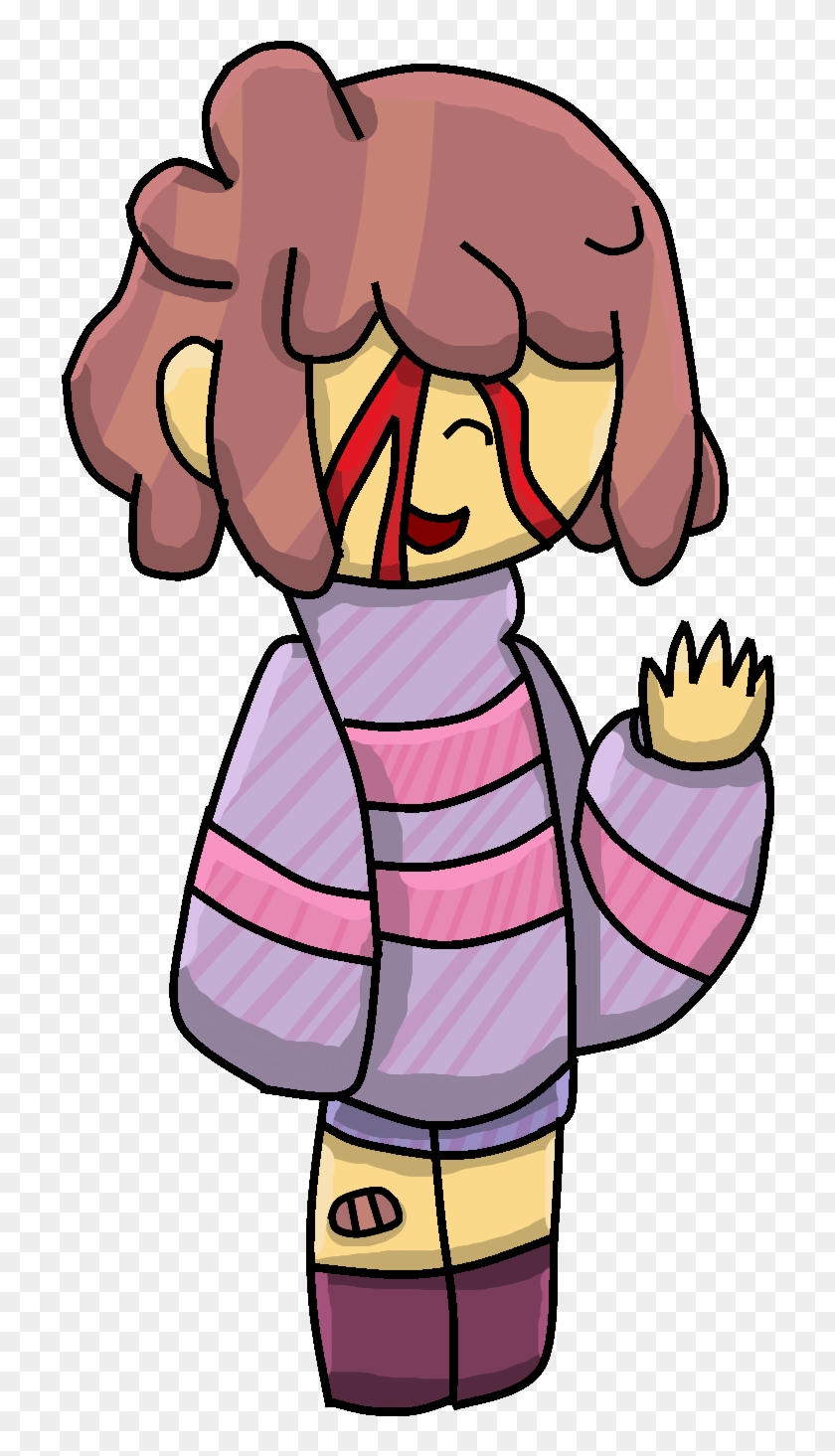 I Was Bored So I Drew This Picture Of Frisk Waving, - Cartoon #671329