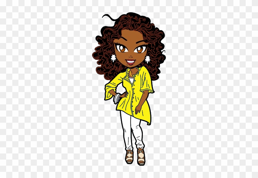 Ladale-yellow - African American Lady Clip Art #671735