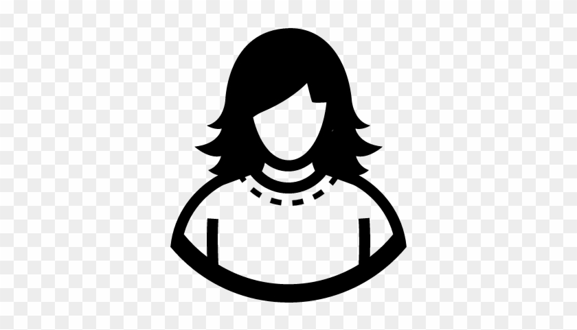 Girl With Long Hair Avatar Vector - Single Customer View #672331